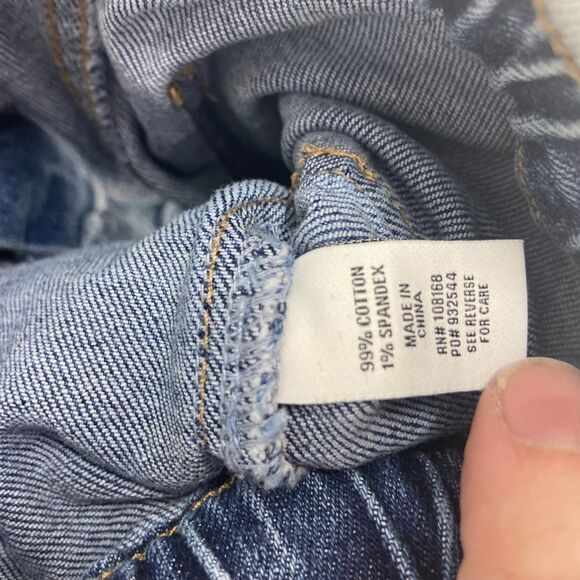 RSQ acid wash blue elastic waist mini jean short womens xs - Picture 5 of 5